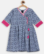 Ahalyaa Multi Crepe Printed Kids Kurta Sharara Set With Dupatta For Girls