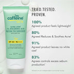 mCaffeine Sun Fix Ultra Light 1% Hyaluronic Acid Matcha Tea Sunscreen SPF 50+ PA++++