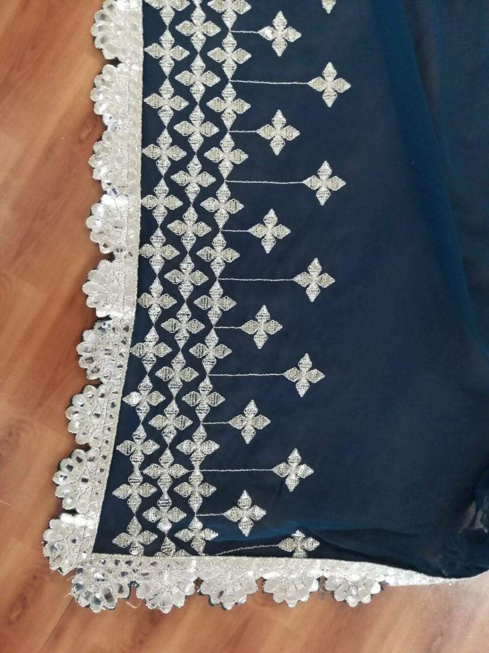Jyoti Fashion Catching Bottle Green Faux Georgette Sequins with Paper Mirror & Jari Embroidery Lehenga Choli with Dupatta