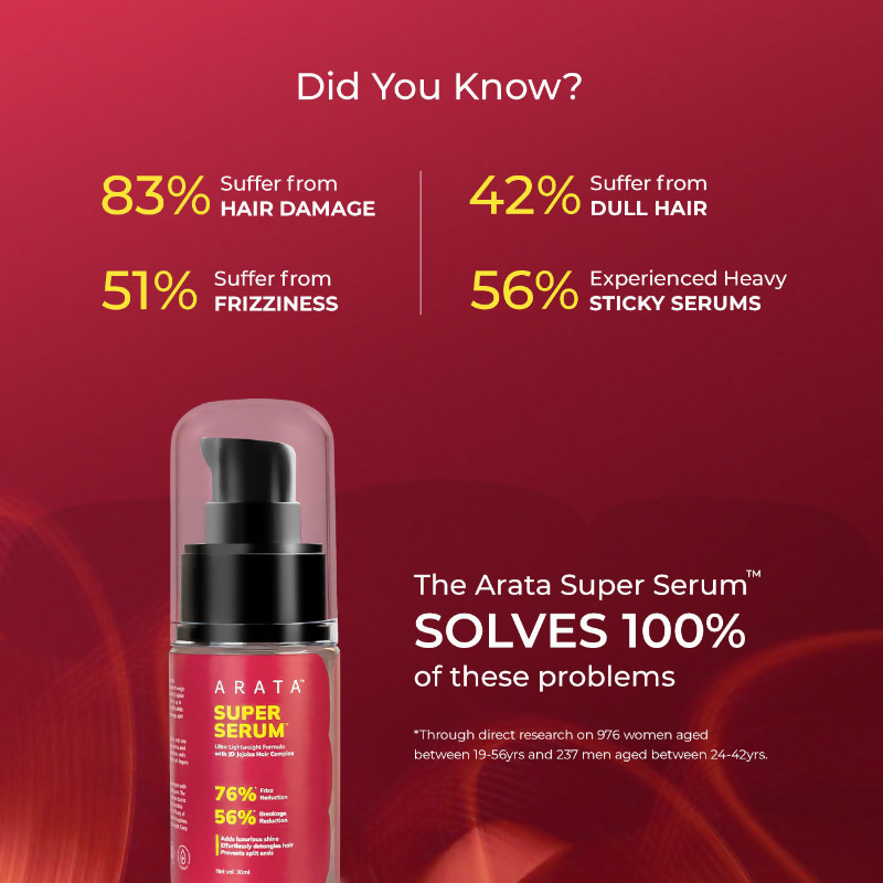Arata Super Serum With JD Jojoba Hair Complex For Glossy