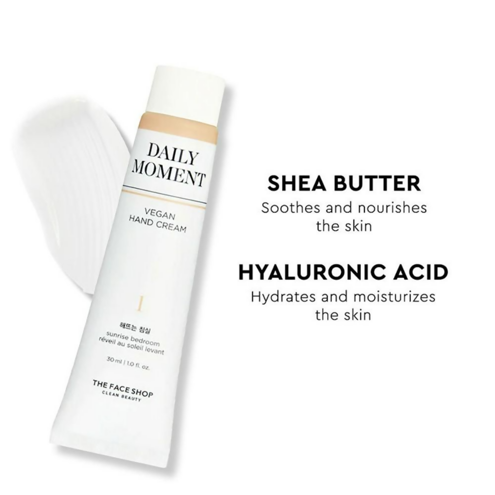 The Face Shop Non-Greasy Vegan Hand Cream - Sunrise Bedroom With Hyaluronic Acid
