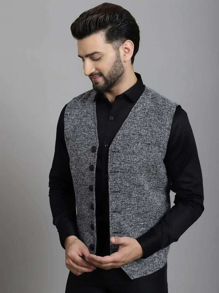 Even Apparels Solid Waistcoat - Blue