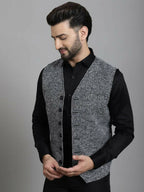 Even Apparels Solid Waistcoat - Blue