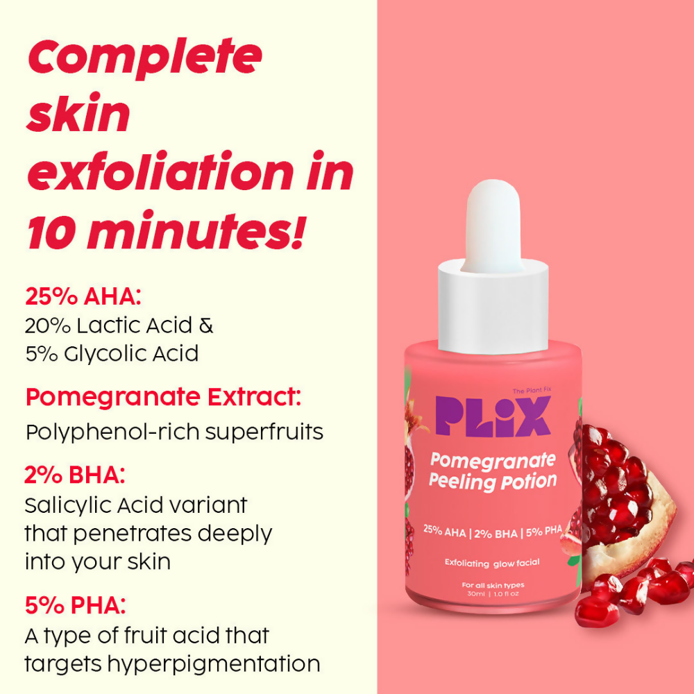 PLIX The Plant Fix Pomegranate Plump Lips, Puddin Mask & Scrub With Peeling Potion