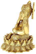 Umi Brass Lord Ganesha Sitting On Lotus