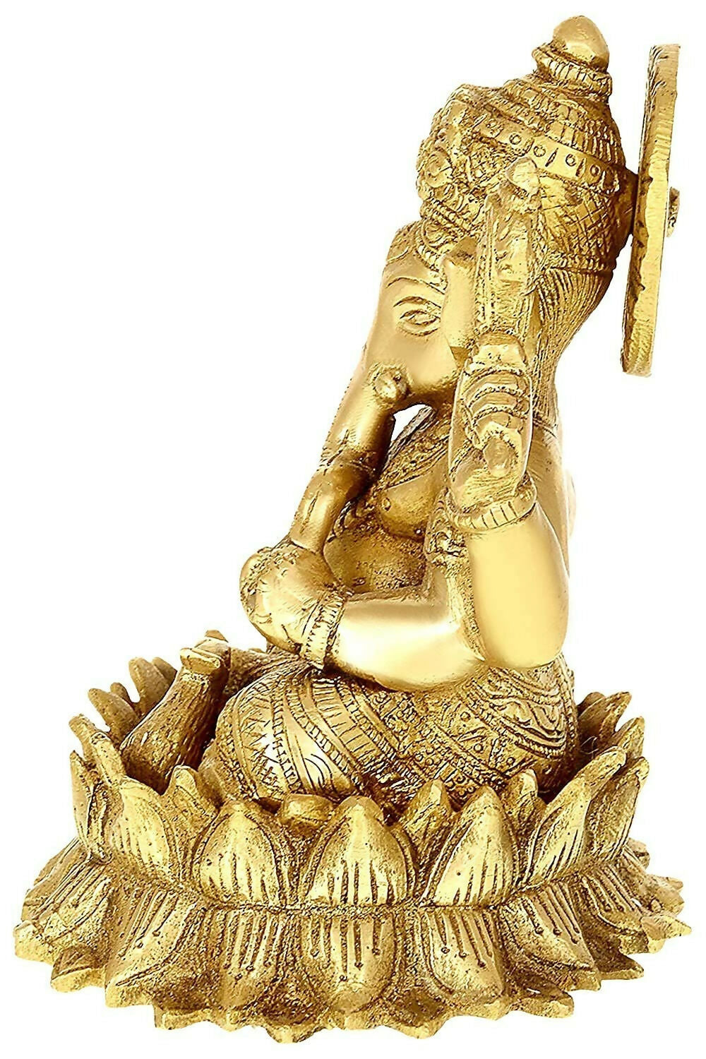 Umi Brass Lord Ganesha Sitting On Lotus