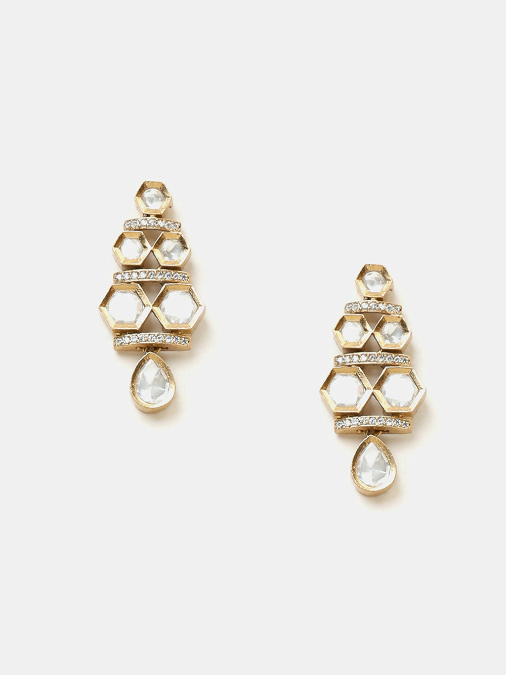 Ruby Raang 3-Layered Neck Piece With Earrings