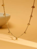 Brass Antique Polish Necklace - Ruby Raang