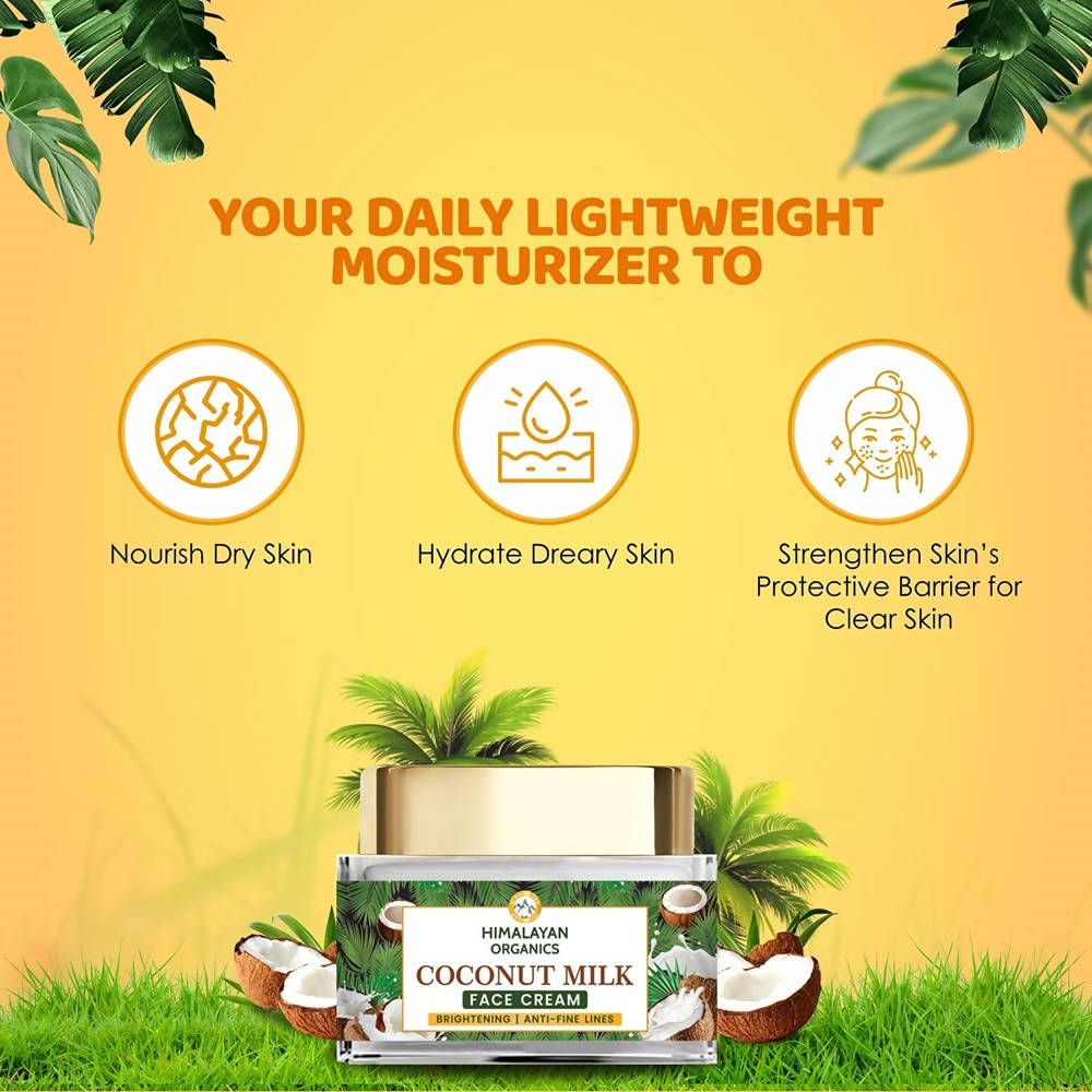 Himalayan Organics Coconut Milk Brightening And Anti-Fine Lines Face Cream