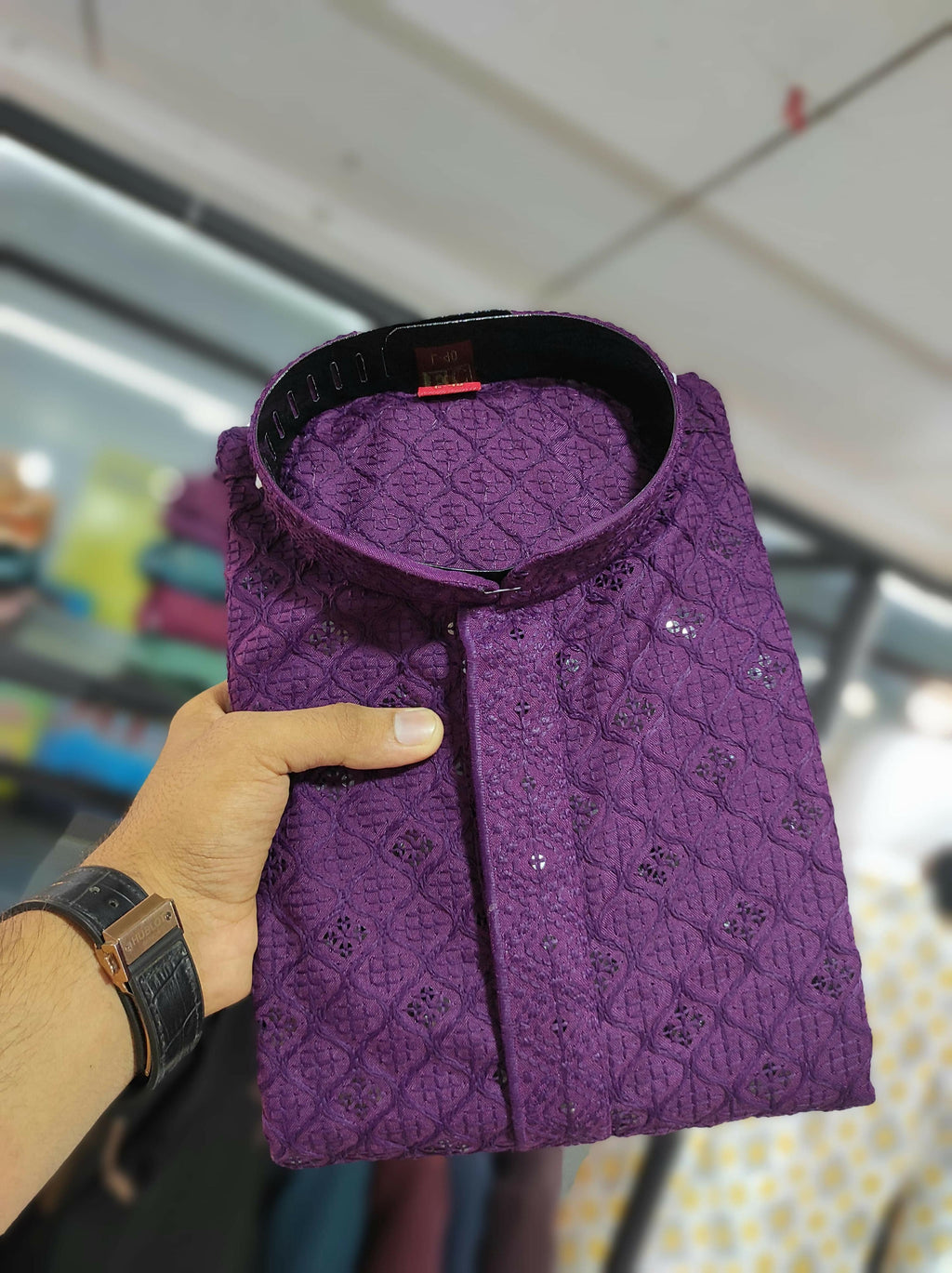Anaita Lavender Embroidered Rayon Straight Kurta - Distacart