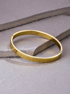 NVR Men's Gold Metal Interlock Kada Bracelet - Distacart