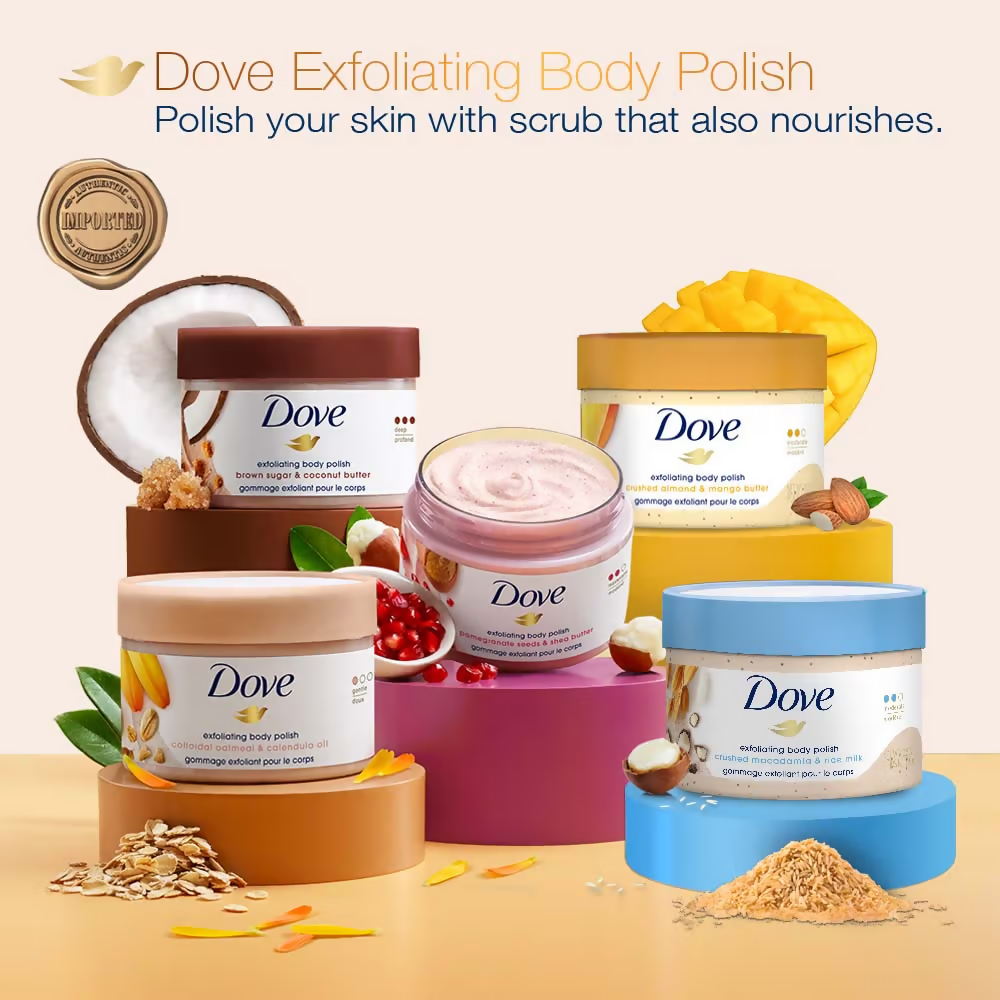 Dove Exfoliating Body Polish Scrub - Oatmeal & Calendula Oil