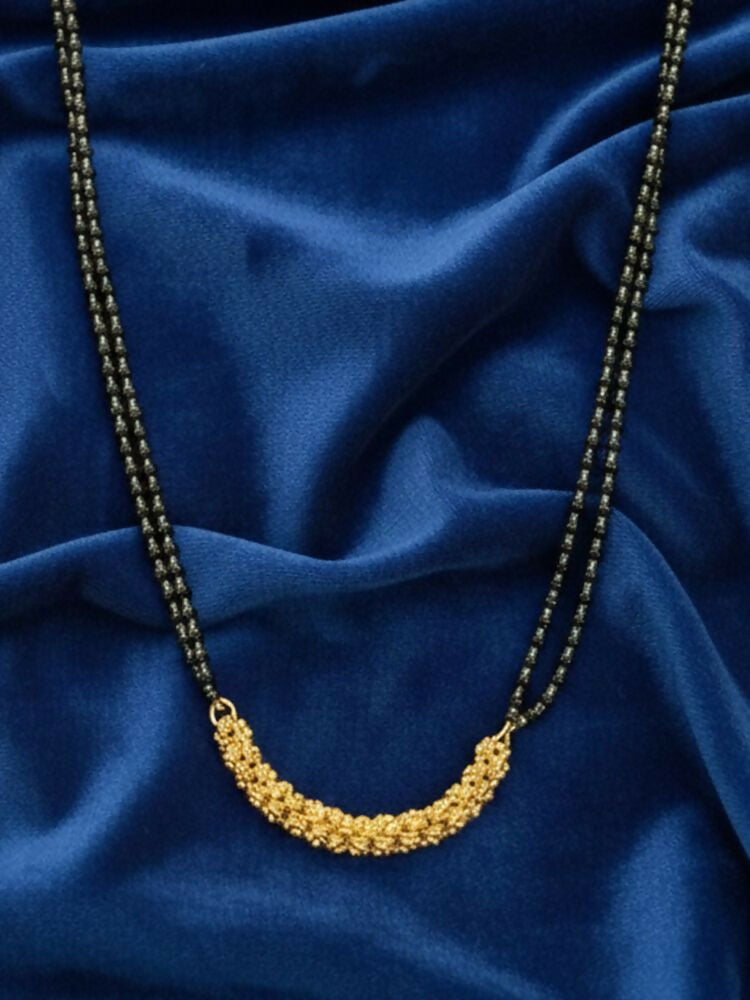 NVR Women Gold Plated Black Beaded Mangalsutra - Distacart