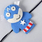 Captain America Cute Rakhi & Almonds Jar for kids