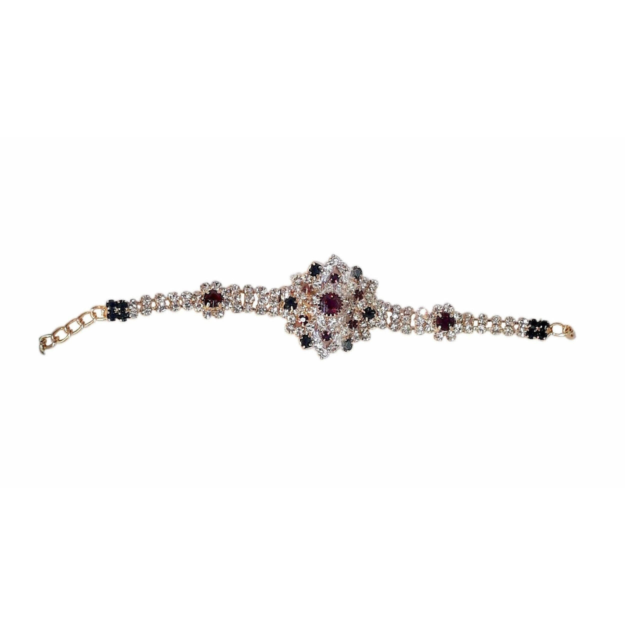 Rounded Colorful Stones Chain Rakhi - Distacart