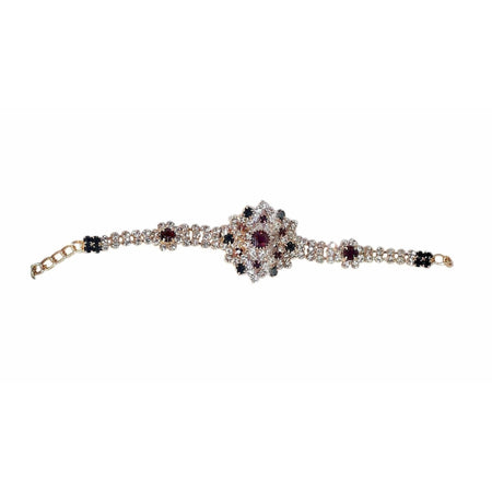 Rounded Colorful Stones Chain Rakhi
