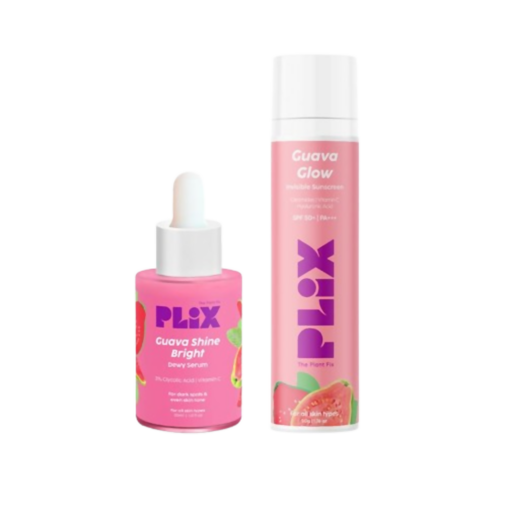 PLIX The Plant Fix Guava Glow With SPF 50+ Sunscreen & 3% Glycolic Acid Serum - Distacart