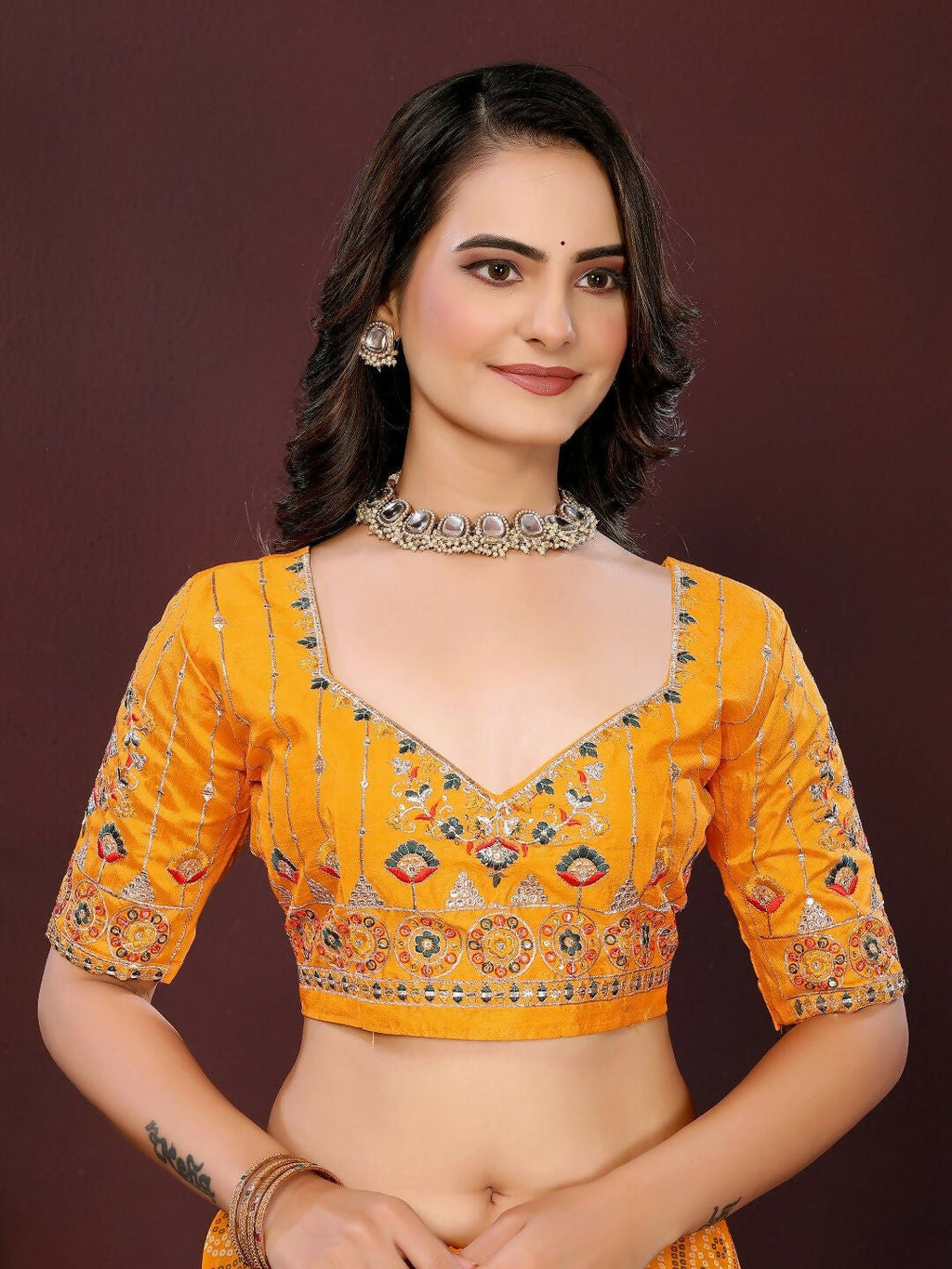Ai Fashion Yellow Georgette Digital Print Party Wear Saree - Distacart