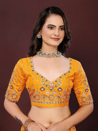Ai Fashion Yellow Georgette Digital Print Party Wear Saree - Distacart