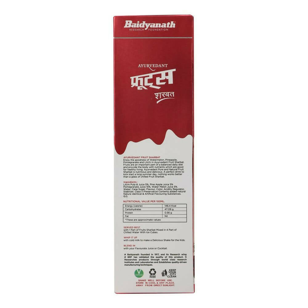 Baidyanath Fruits Sharbat - Distacart