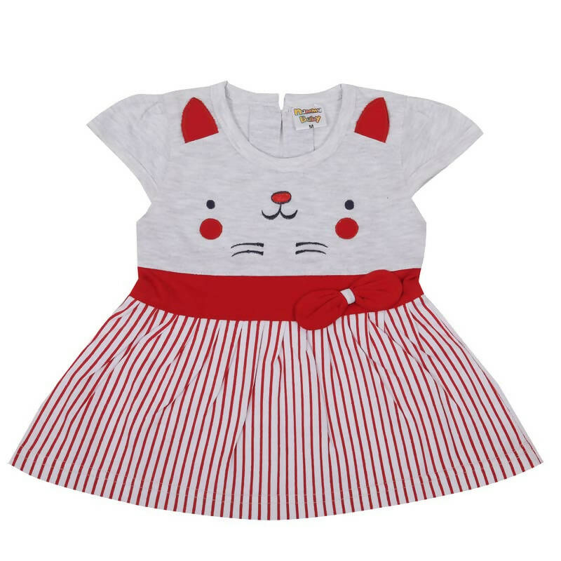 NammaBaby Baby Girl's A-Line Mini Frock Dress - Red 120