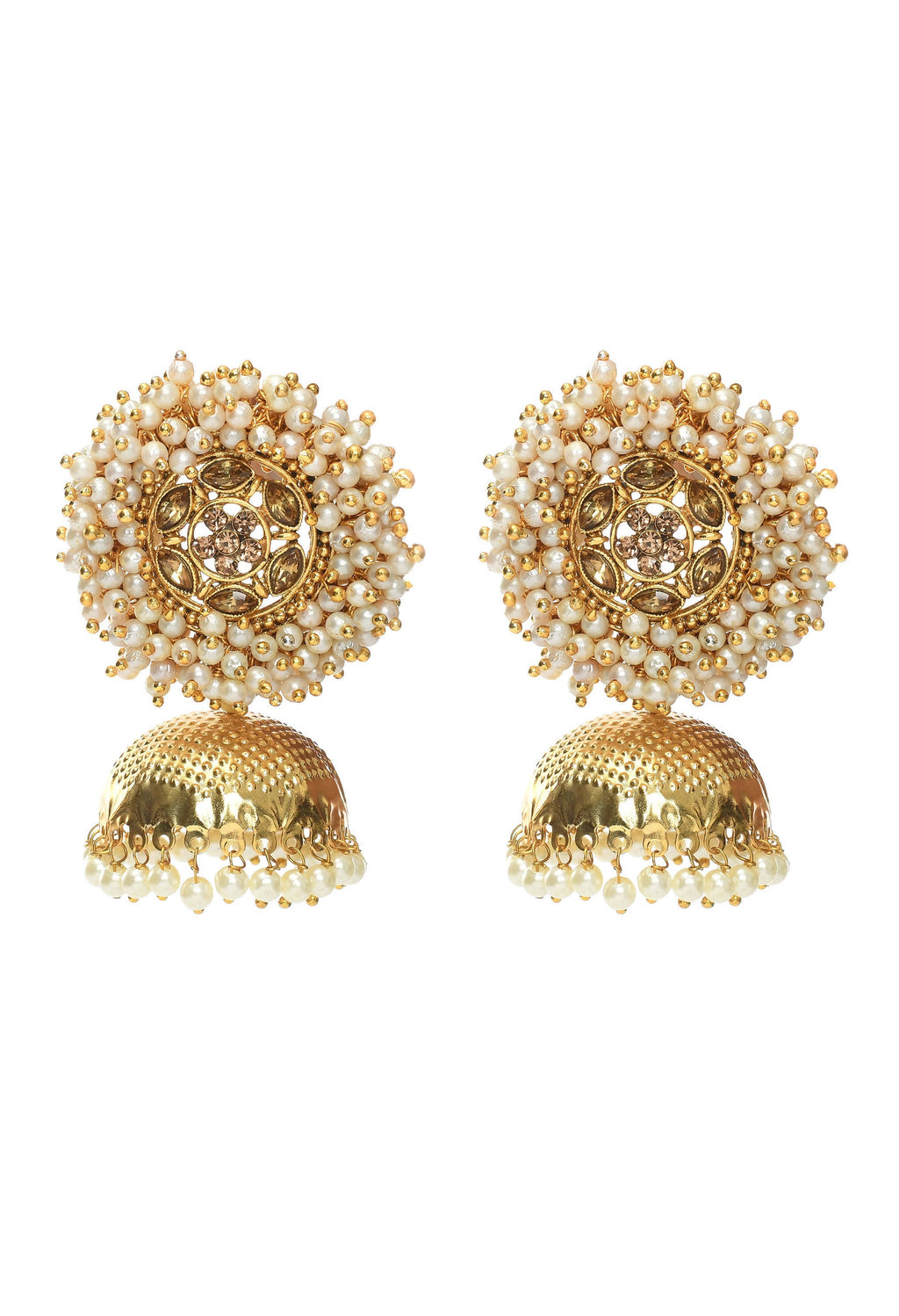 Mominos Fashion Johar Kamal Gold-Plated & Bead Party Wear Jhumka - Distacart