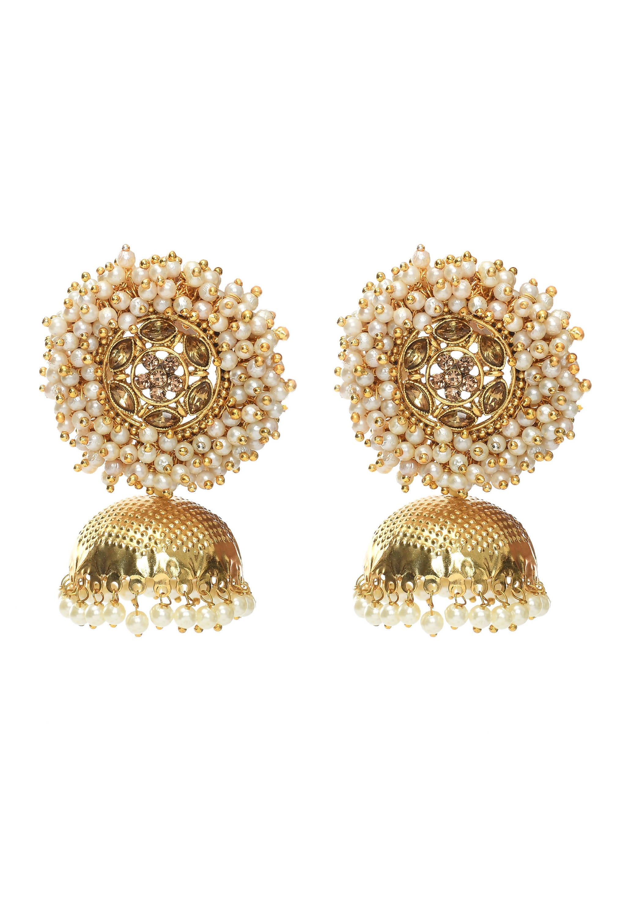 Mominos Fashion Johar Kamal Gold-Plated & Bead Party Wear Jhumka - Distacart