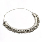 Mominos Fashion Johar Kamal Oxidised Silver-Plated Heart Design Necklace Choker Set For Women - Distacart