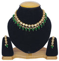Joban Fashion Green kundan work Necklace Set