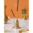 eCraftIndia Yellow Brass Incense Stick Holder