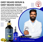 Ivory Natural Grey Beard Combo (Serum + Beard Wash) For Early Graying Beard - Distacart