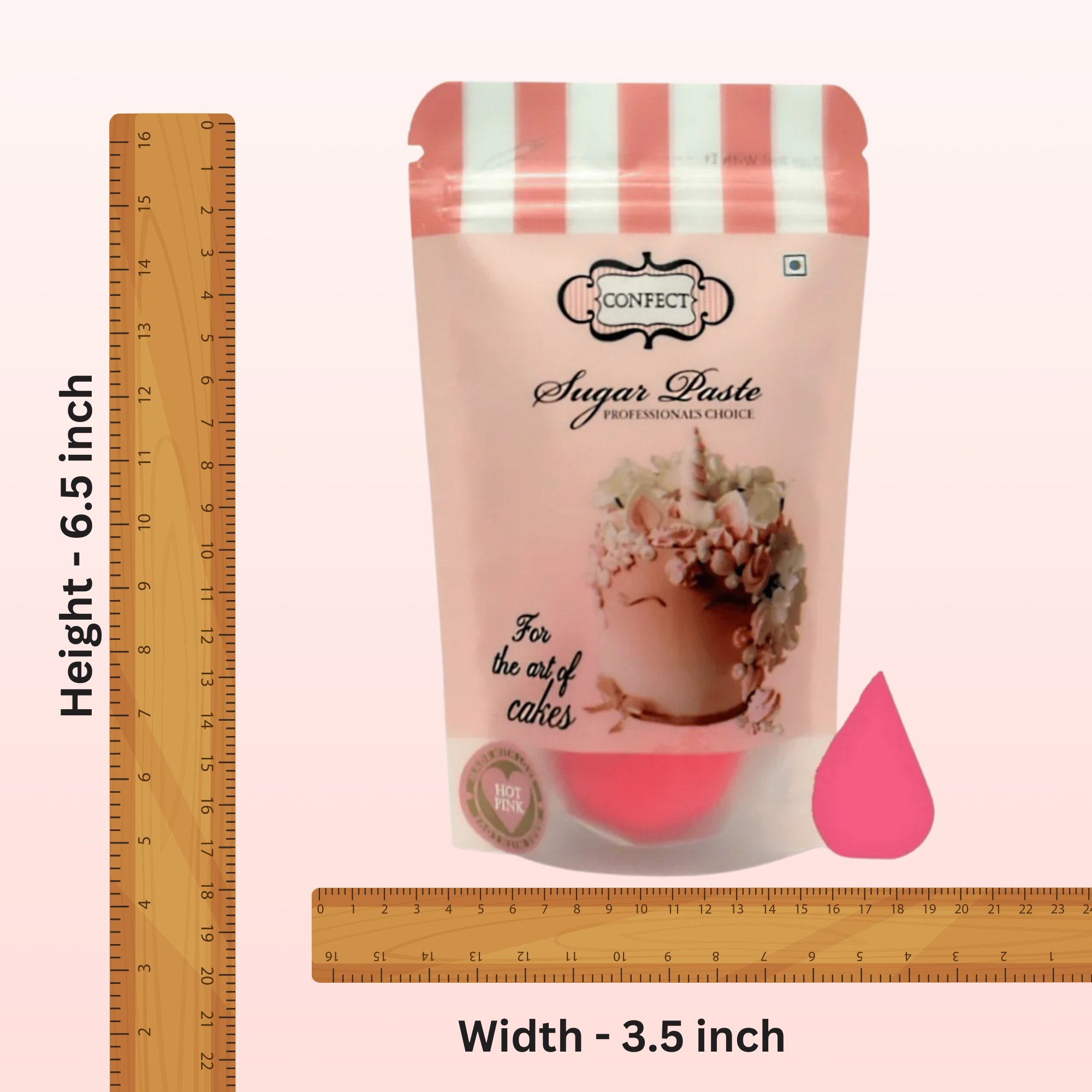 confect melon pink sugarpaste br b 250 gms b