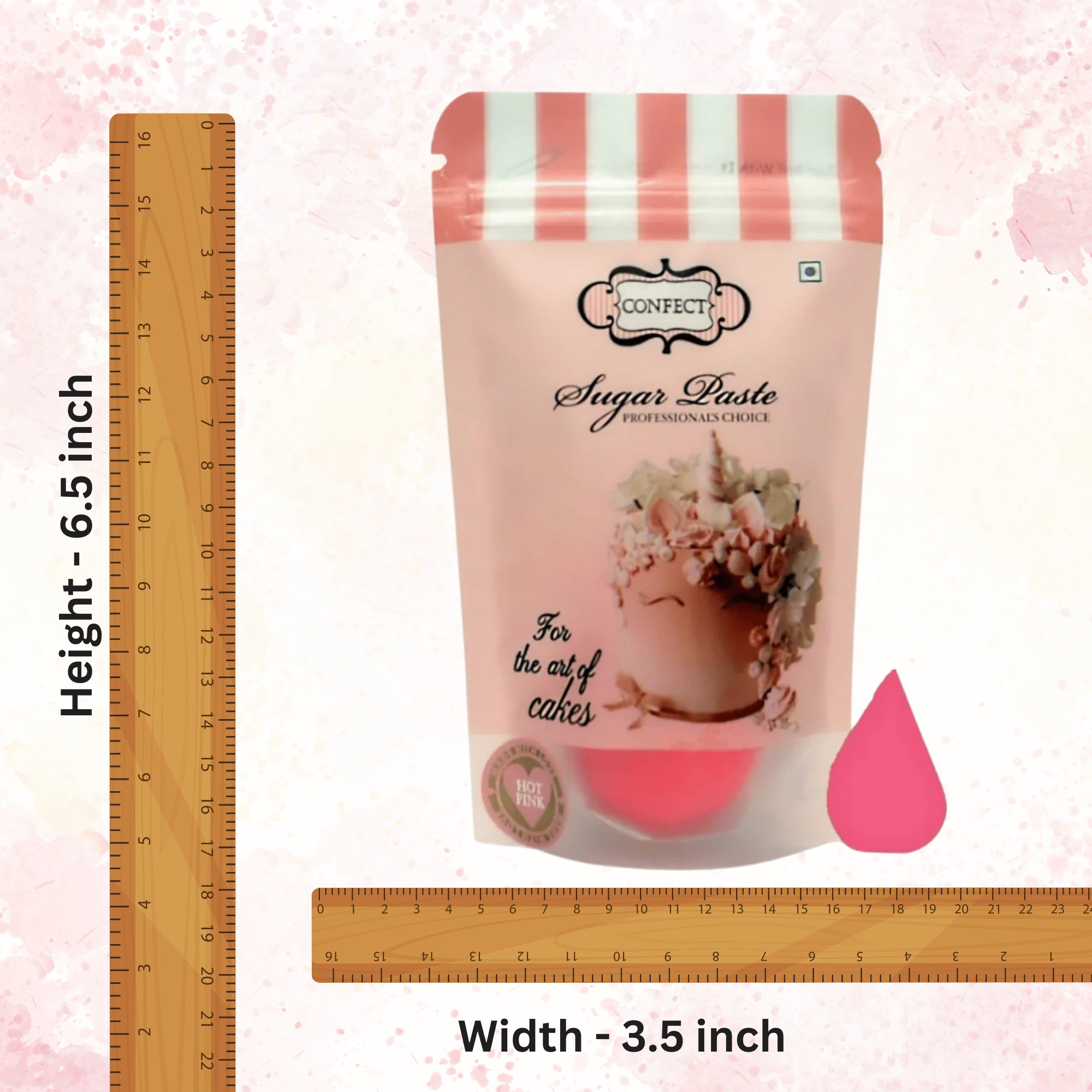 confect hot pink sugarpaste br b 250 gms b