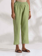 trueBrowns Green Slub Kurta Set - Distacart