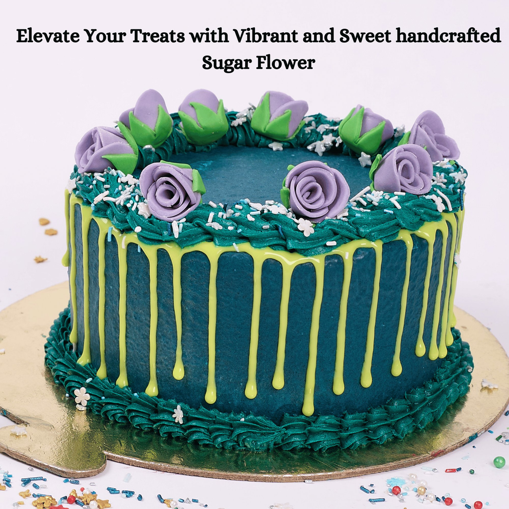 sugar roses for cake cupcake decoration lavender 120 gms