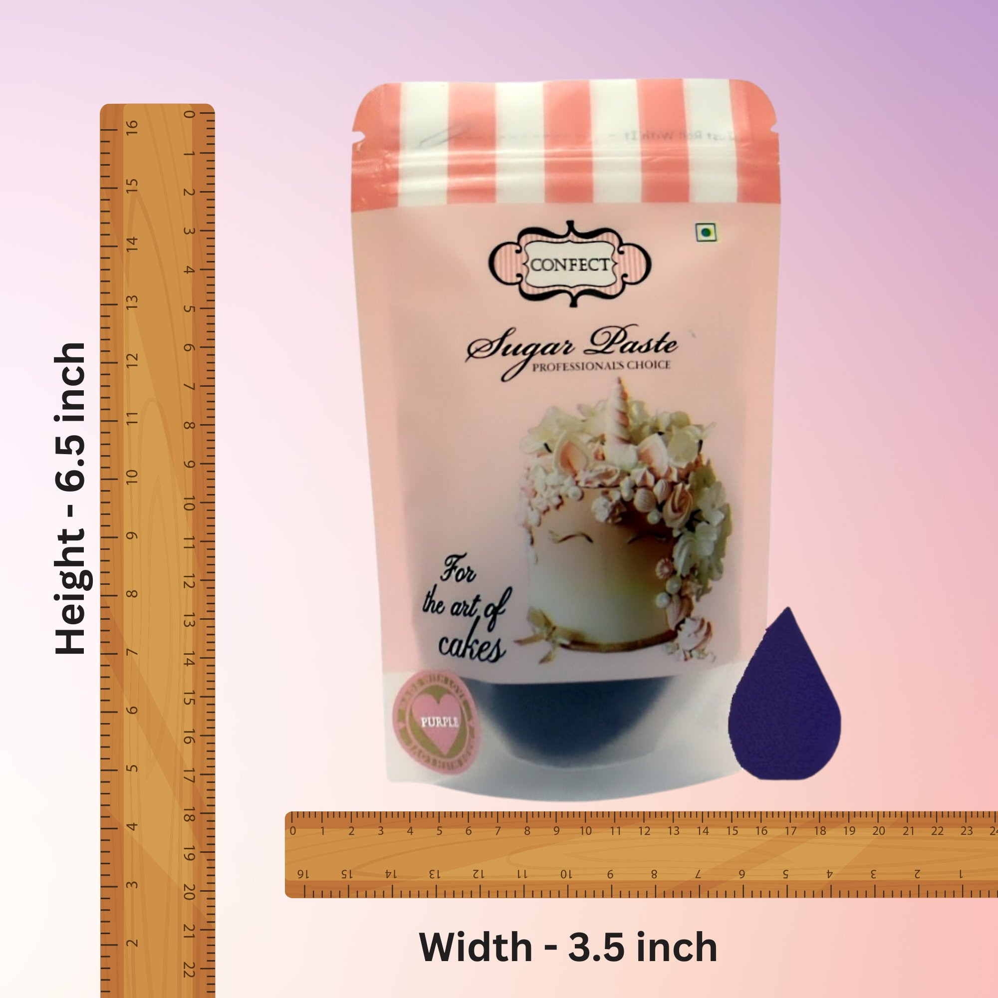 confect purple sugarpaste br b 250 gms b