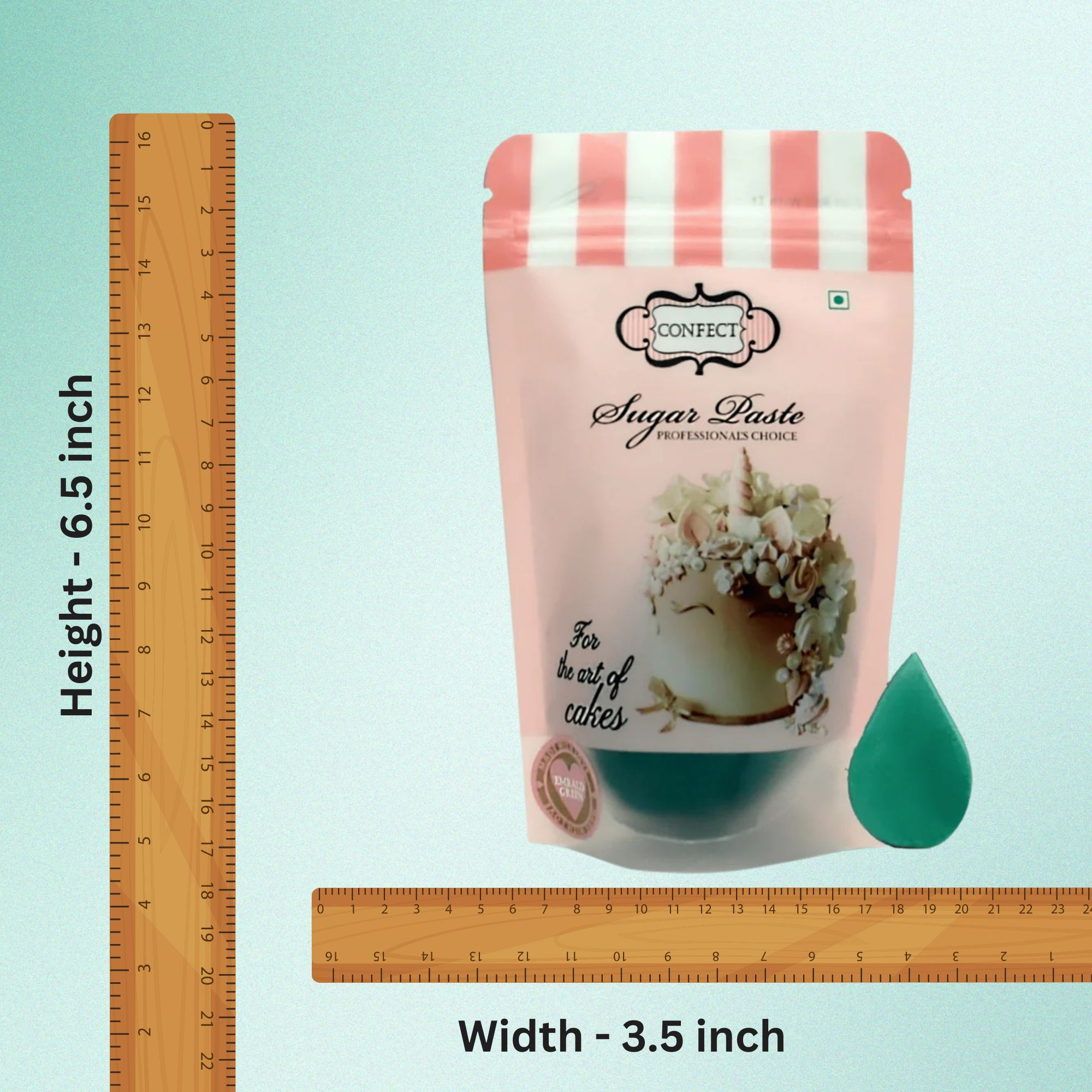confect emerald green sugarpaste br b 250 gms b