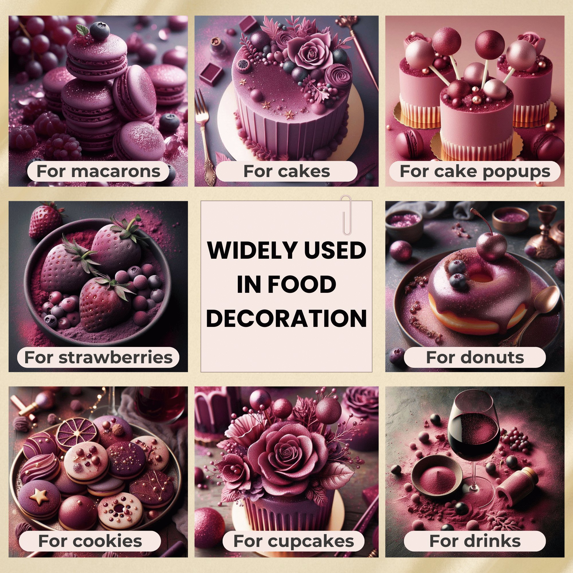 confect merlot mauve luster dust br b 5 gms b