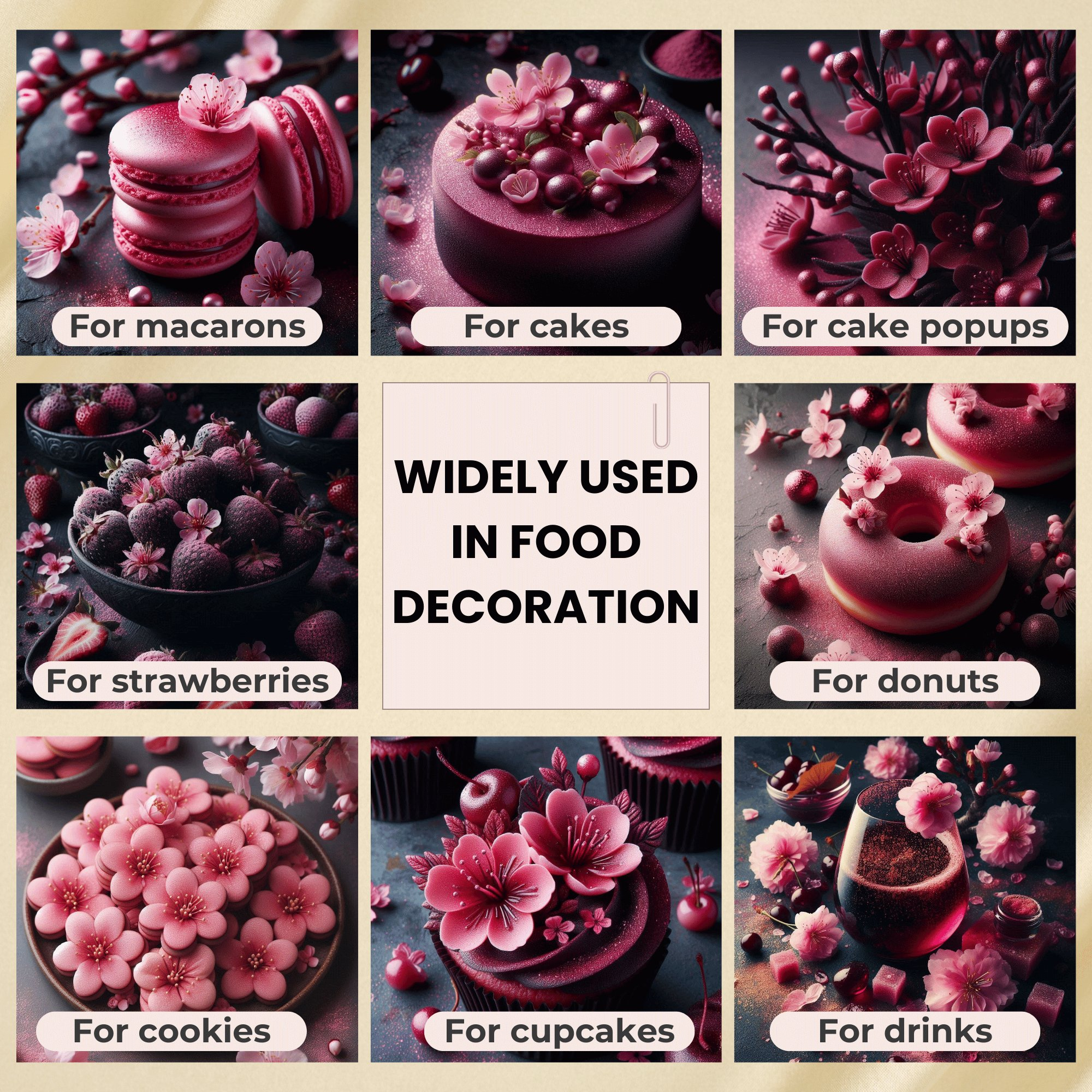 cherry blossom pink edible luster dust 5 g