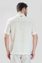 Xkind Tiger Printed Natural Linen Relaxed Fit Shirt