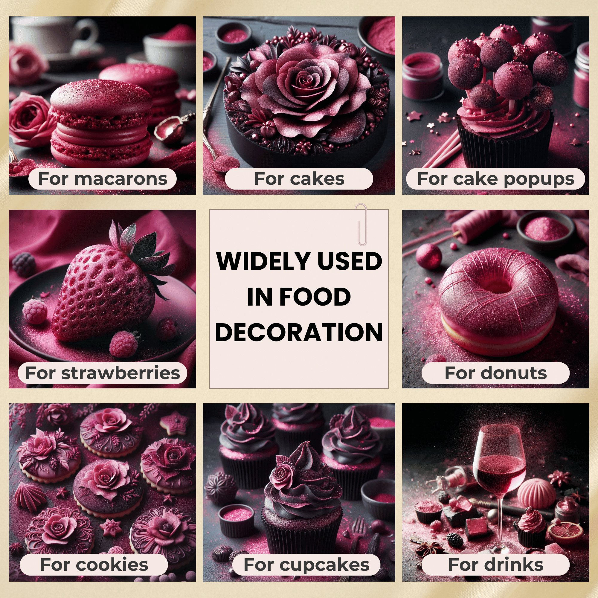 dahlia pink edible luster dust 5 g