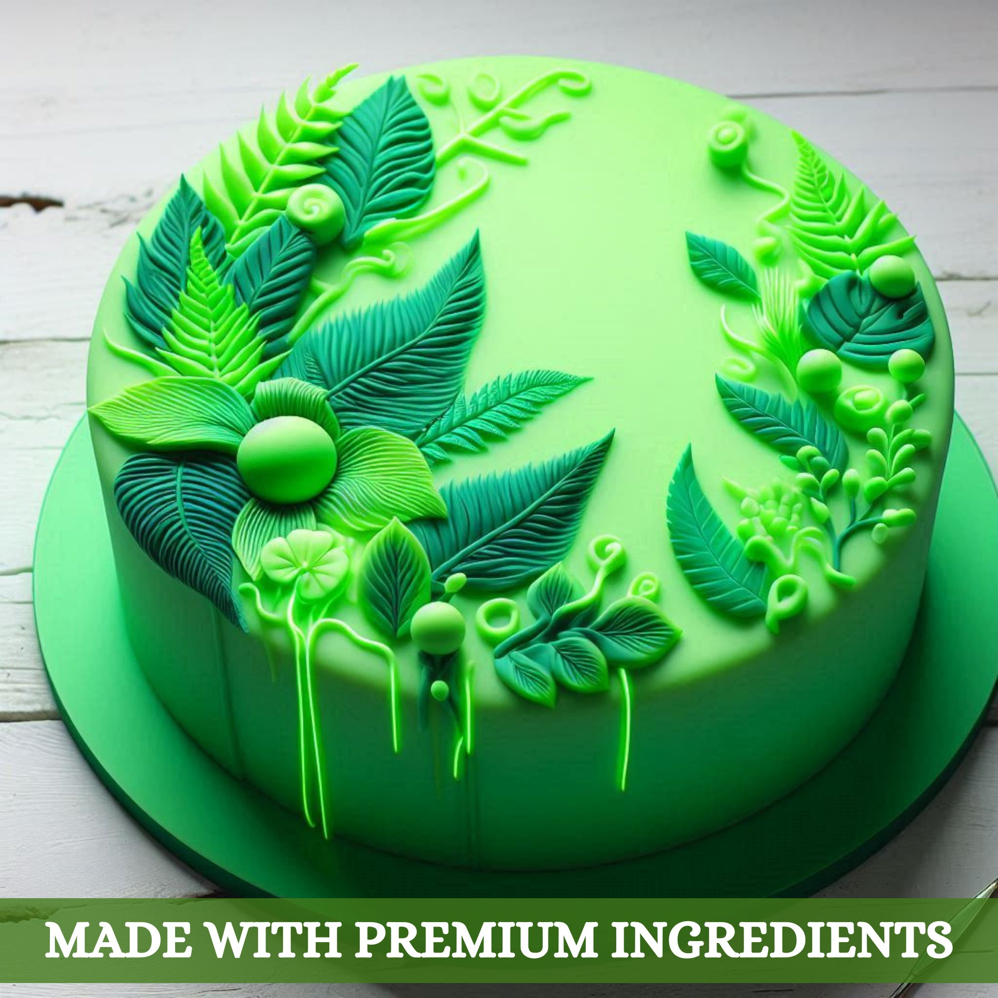 confect neon green sugarpaste br b 250 gms b
