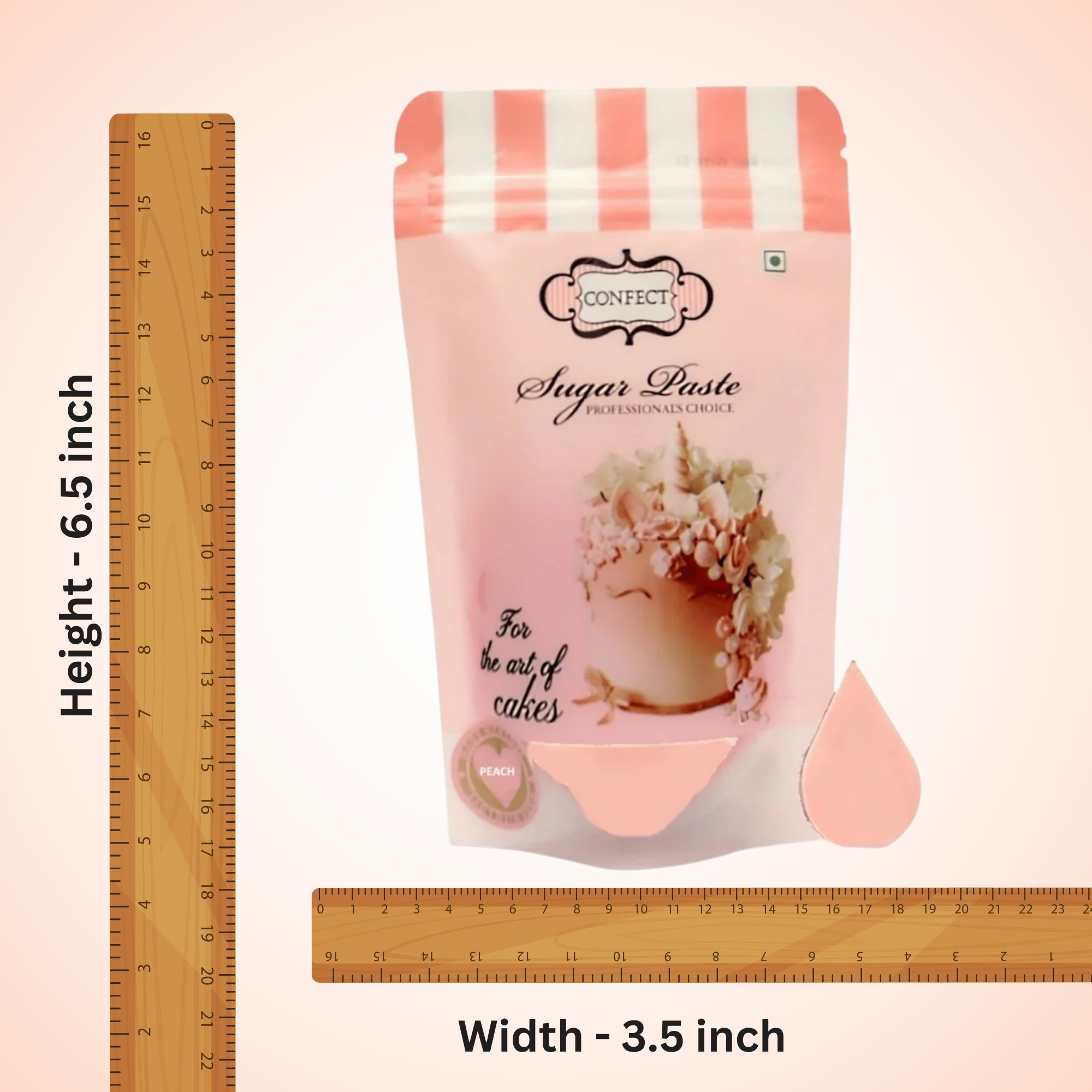 peach sugarpaste 250 gms