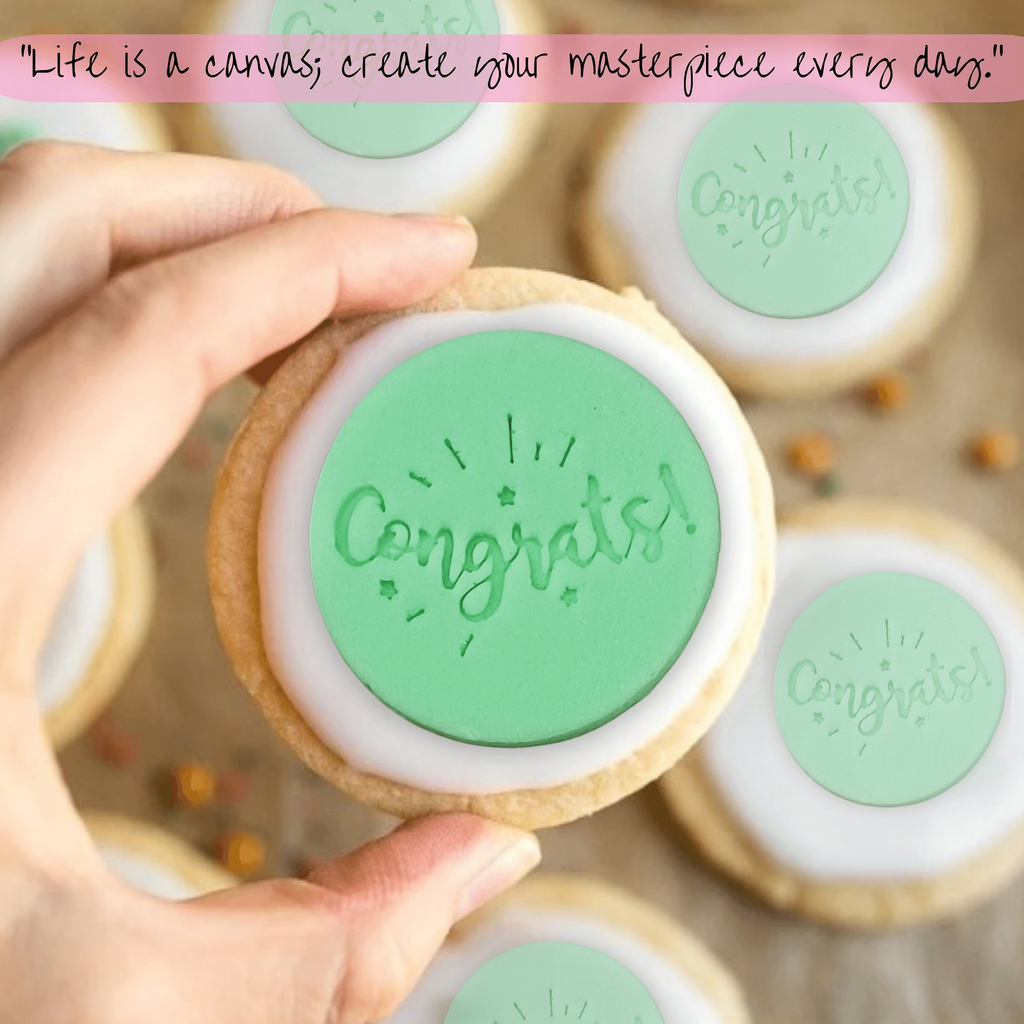 celebration stencils toppers cutters congrats