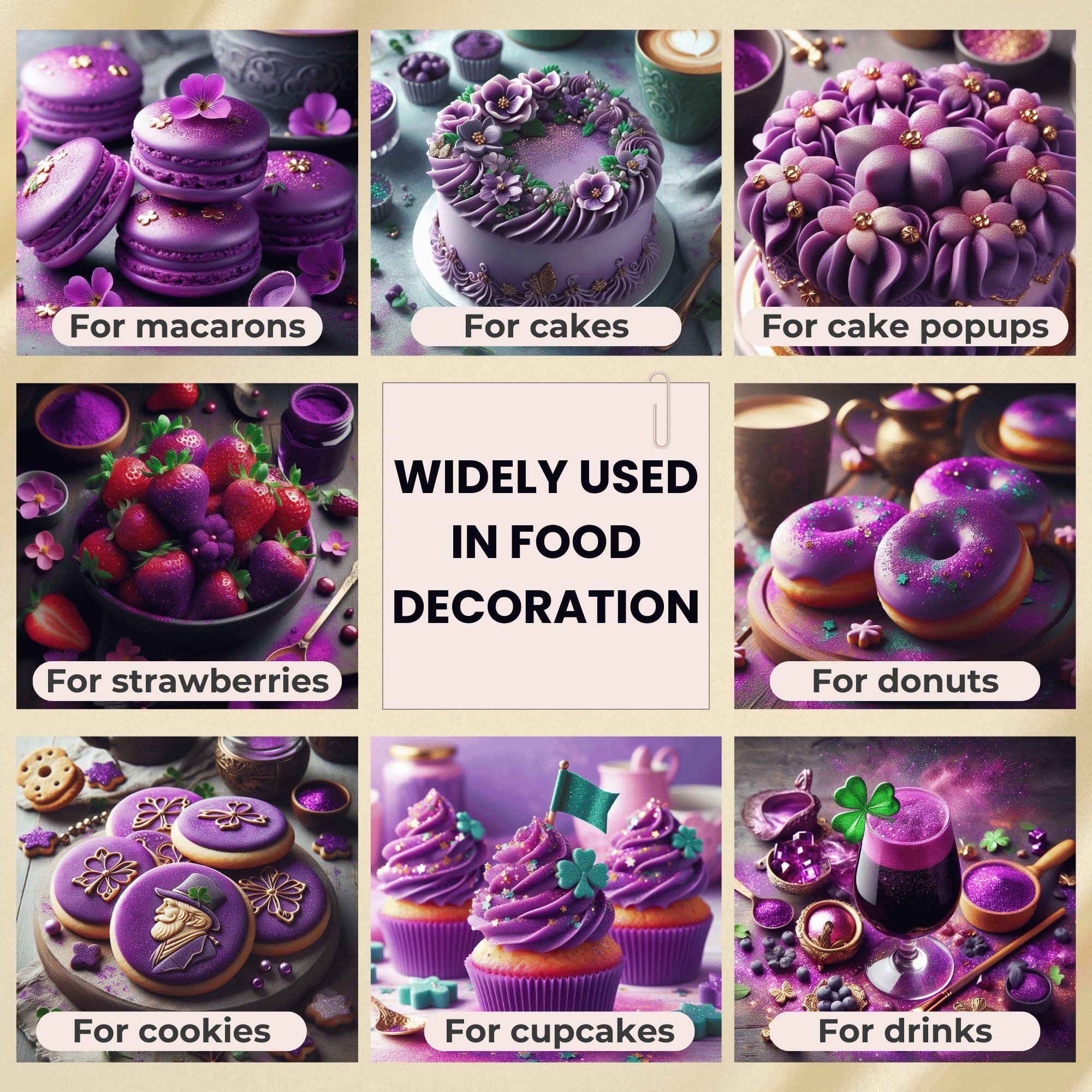 iris purple edible luster dust 5 g