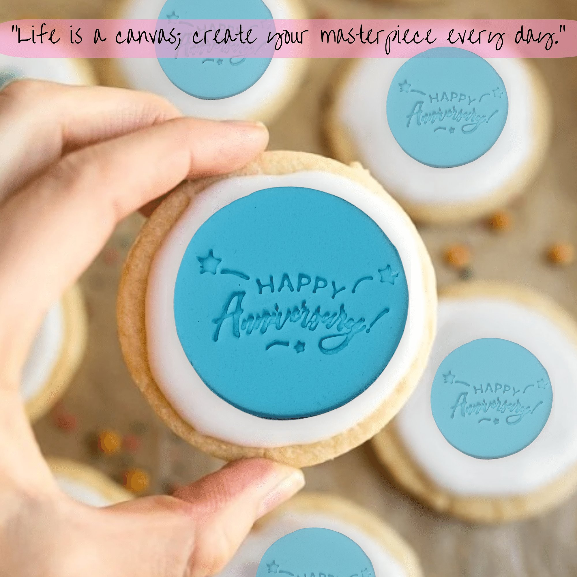 confect toppers cutters congratulations topper cutter cake cupcake decorating supplies happy anniversary