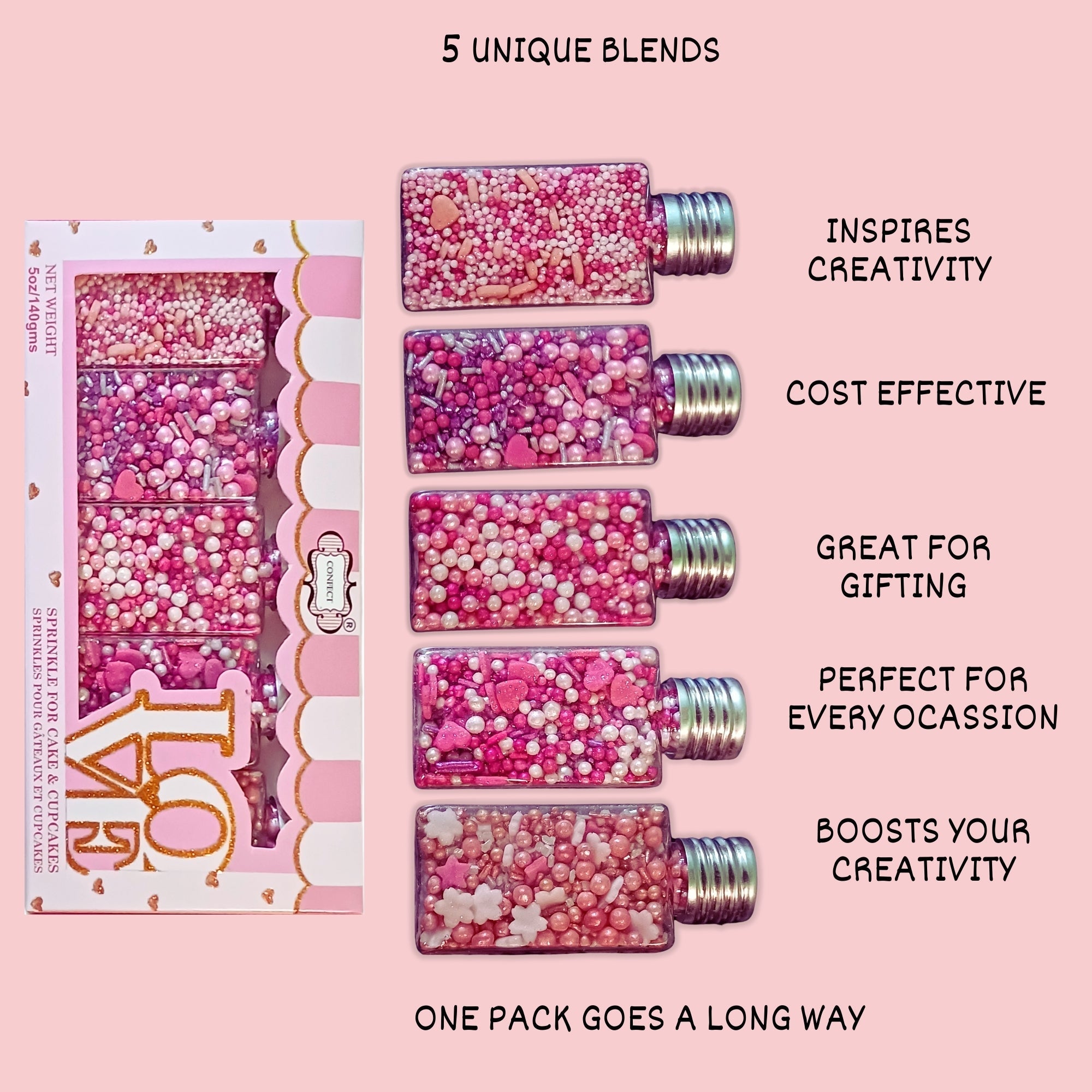 valentine sprinkles vs multipack 12 100 gms