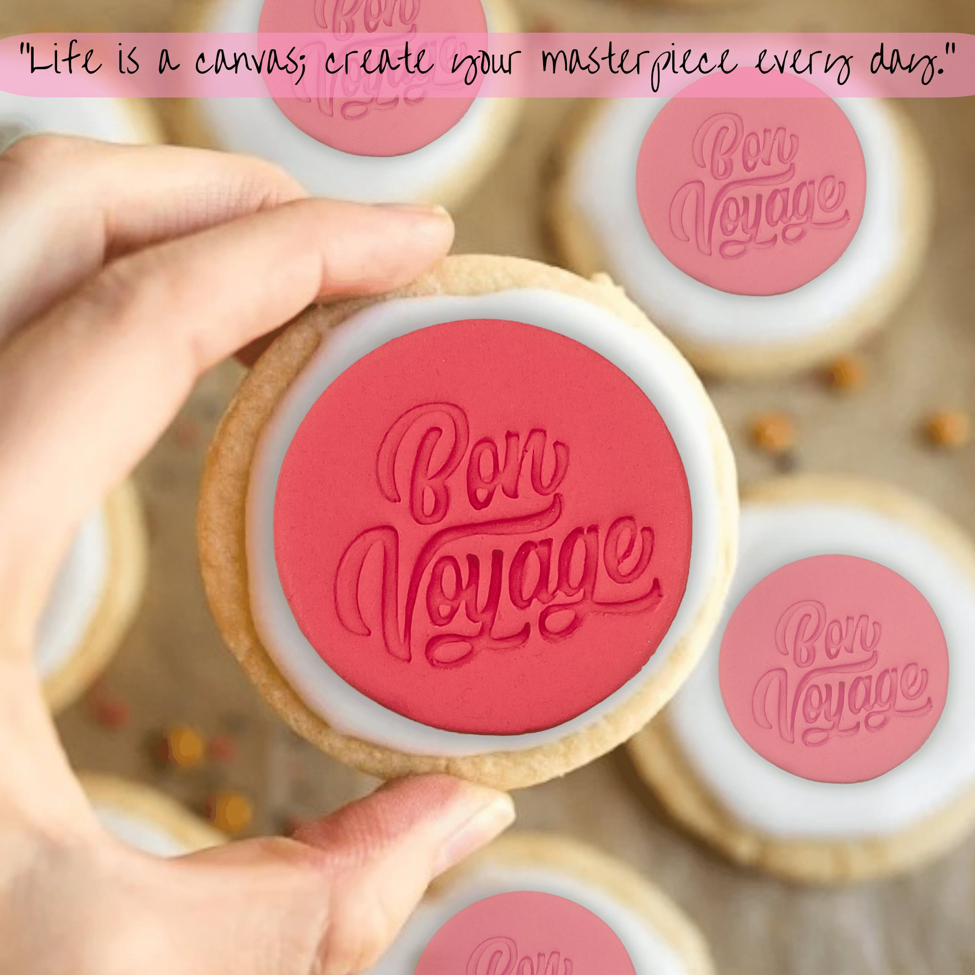 confect toppers cutters congratulations topper cutter bon voyage