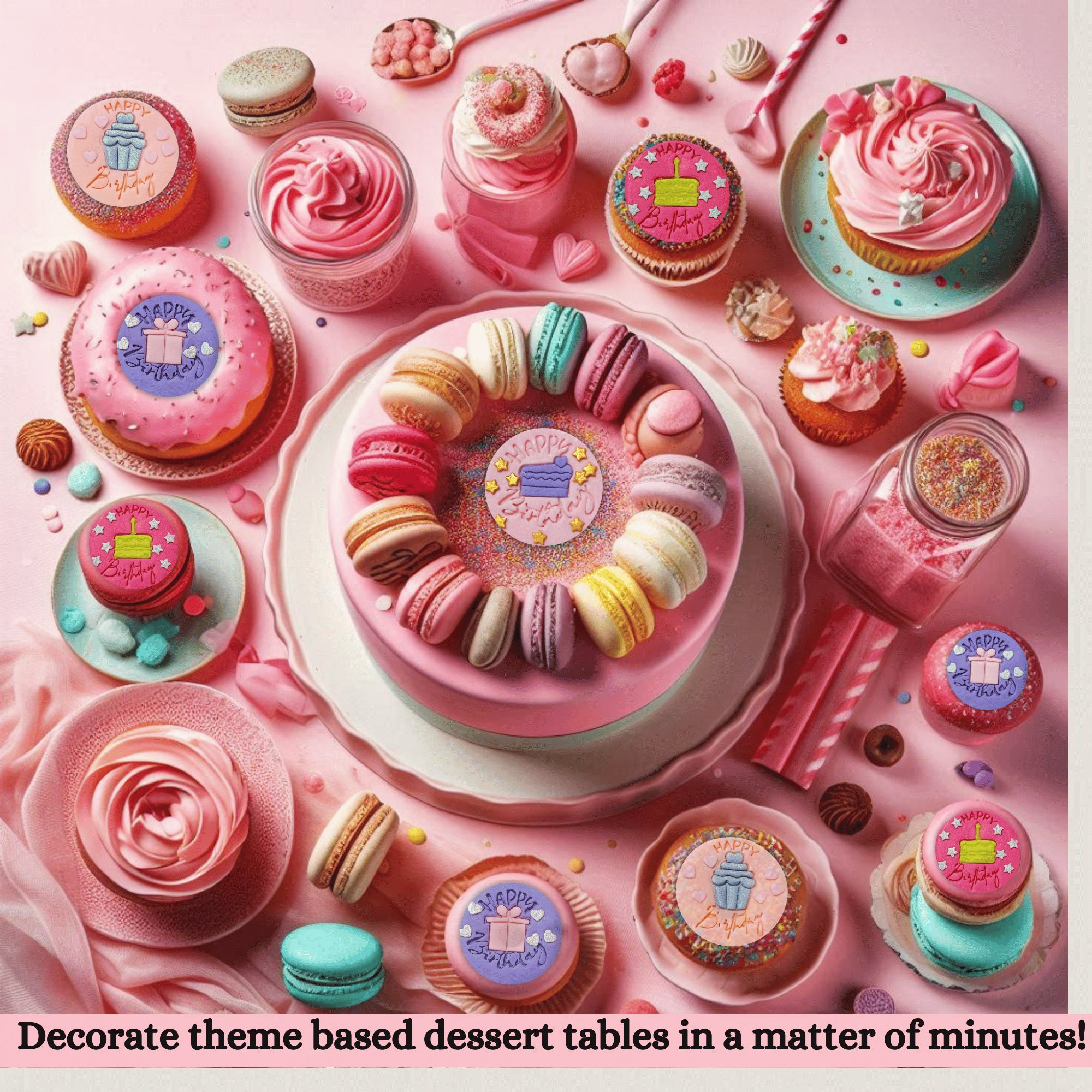 confect celebration toppers for cakes cupcakes celebration cupcake topper celebration toppers 100gms ct 04