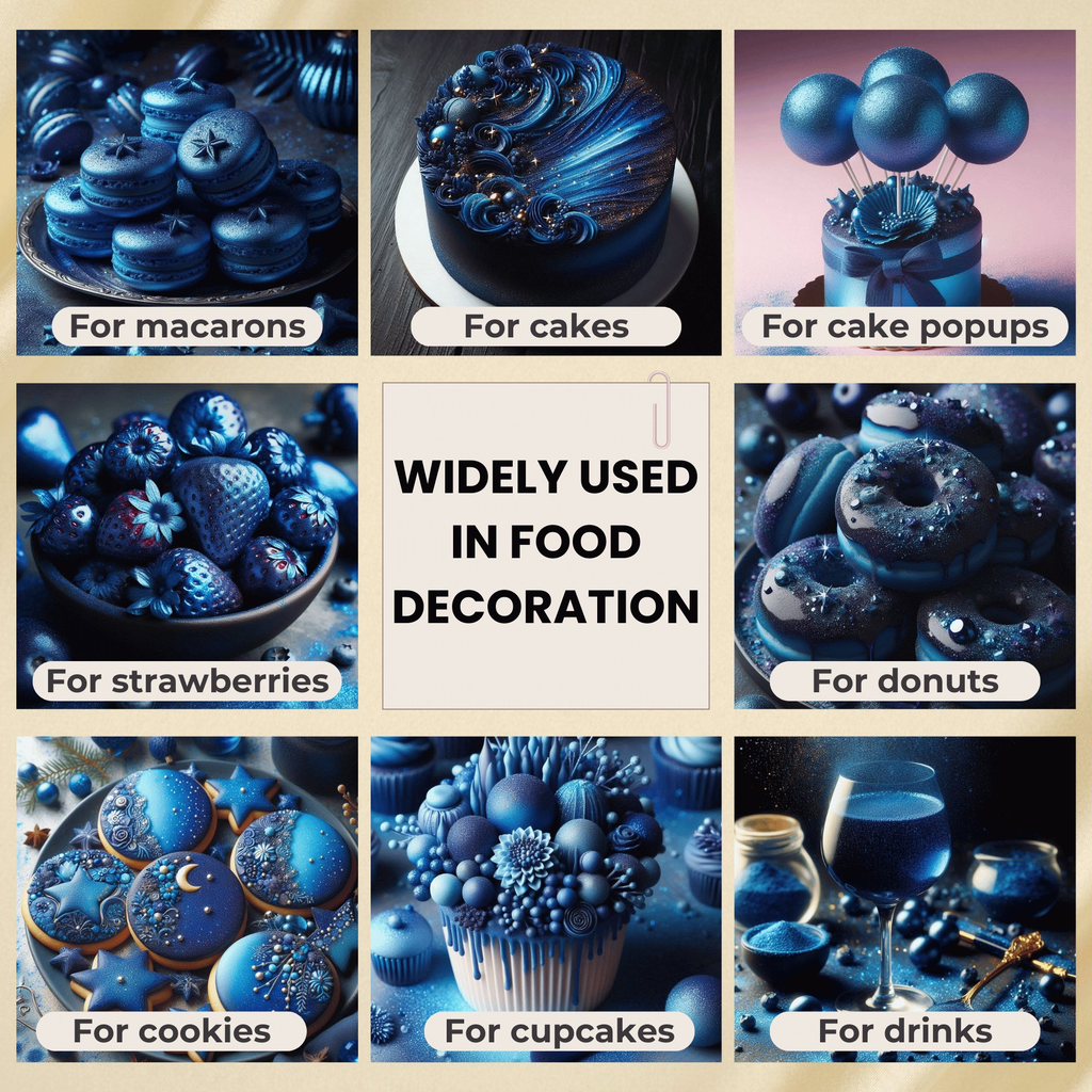 poppy blue edible luster dust 5 g